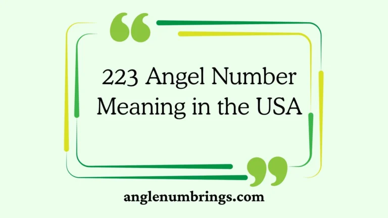 223 Angel Number Meaning in the USA