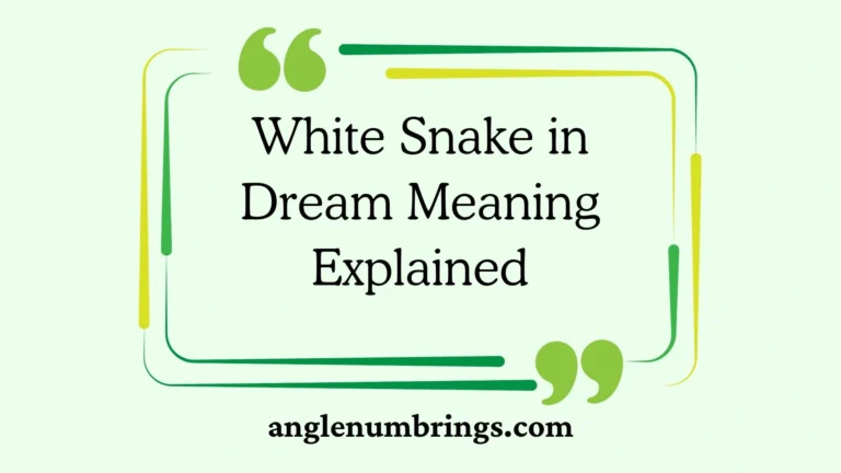 White Snake in Dream Meaning Explained
