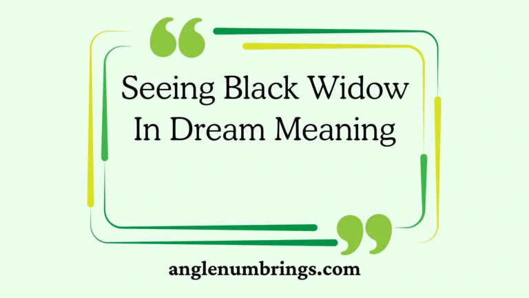 Seeing Black Widow In Dream Meaning