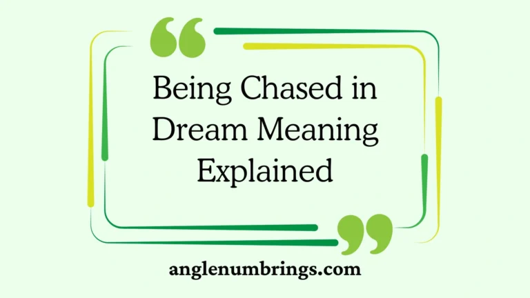 Being Chased in Dream Meaning Explained