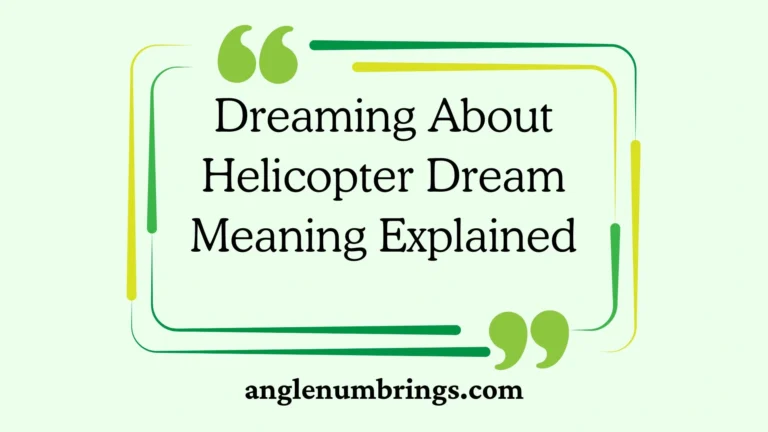 Dreaming About Helicopter Dream Meaning Explained