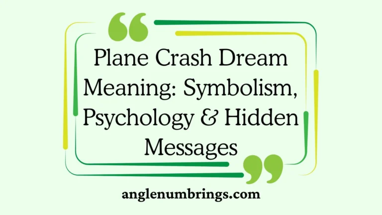 Plane Crash Dream Meaning: Symbolism, Psychology & Hidden Messages