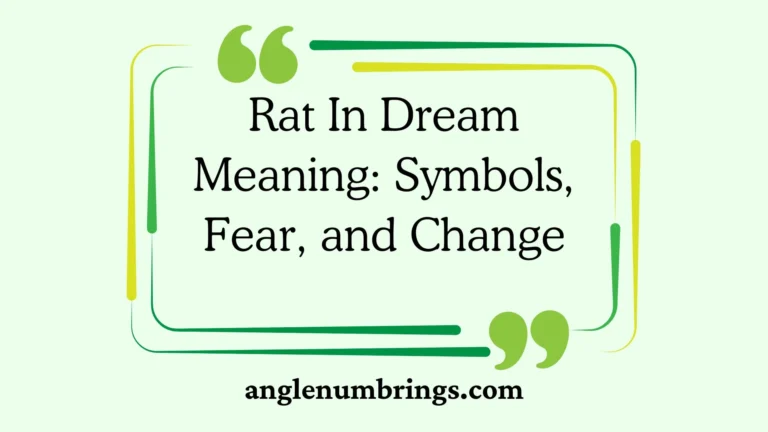 Rat In Dream Meaning: Symbols, Fear, and Change