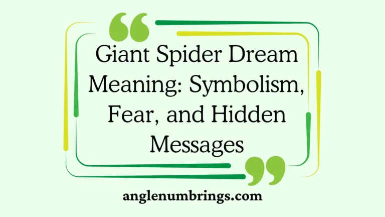 Giant Spider Dream Meaning: Symbolism, Fear, and Hidden Messages
