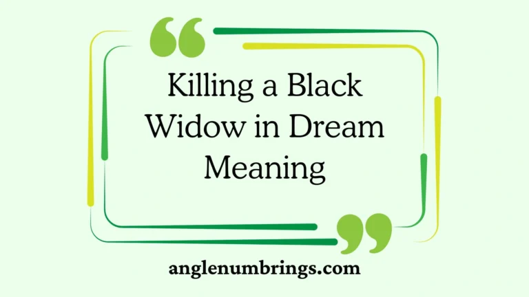 Killing a Black Widow in Dream Meaning